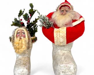 (2) P. Myers Santa Boot Figures