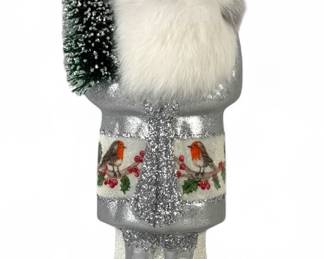 Ino Schaller Papier Mache Silver Santa