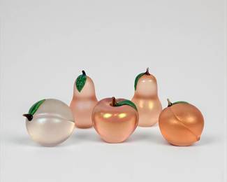 (5pc) Orient & Flume Fruit Paperweights