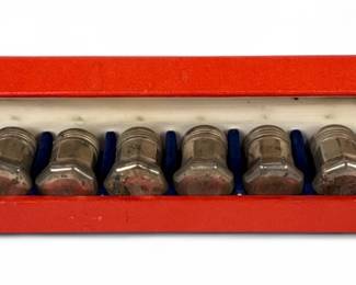 (8pc) Cartier Sterling Silver Salt & Pepper Shakers