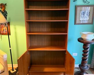 Midcentury modern style teak bookcase 