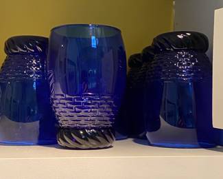 Bryce Contour Cobalt Glassware