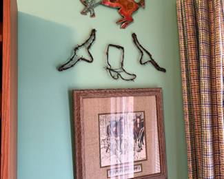 Copper and Barbed Wire Wall Art