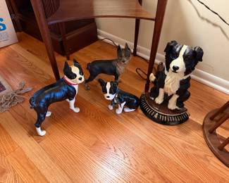 Boston Terrier Cast Iron Door Stops