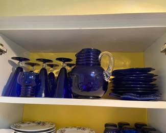Bryce Contour Cobalt Glassware