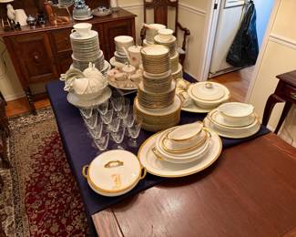 Assorted porcelain dinnerware