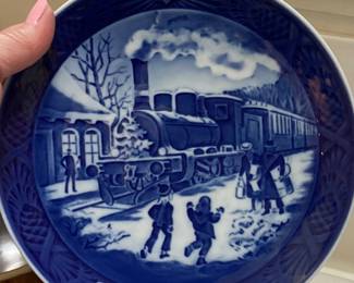 Royal Copenhagen Christmas blue & white decorative plates 