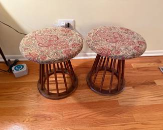 Pair of Vintage MCM Spindle Stools by Arthur Umanoff.