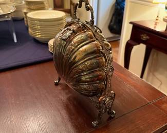 Victorian silver plated Folding Biscuit Box