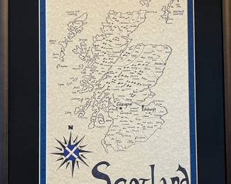 C52 - $25. "Scotland" Framed Print. Measures 18.5" x 24.5".