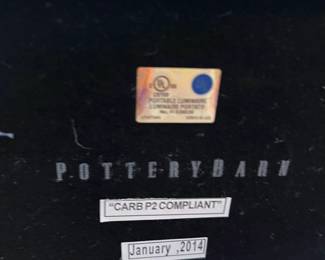 C73 - $85 PAIR of Pottery Barn Table Lamps. Measures 26" tall. Shade are in good condition.