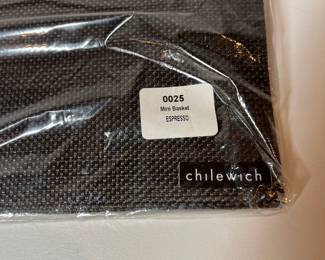 C138 - $50. Set of 8 NEW Chilewich Placemats "Mini Basket in Espresso". Measures 19" x 14".