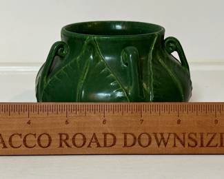 C38 - $150. Ephraim Pottery "Fiddlehead Vase" by Laura Klein. Measures 5" wide x 3" tall.