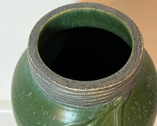 C37 - $175. Ephraim "Pacific Eucalyptus" Vase. Measures 11.75" tall x 5" at the widest point. Signed by Kevin Hicks. (Released in 2000 retired in 2004. 419 created)