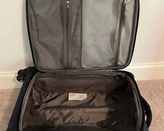 C98 - $40. Samsonite Rolling Luggage with spinner wheels. Measures 15" x 10" x 22.5" tall.