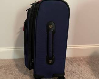 C98 - $40. Samsonite Rolling Luggage with spinner wheels. Measures 15" x 10" x 22.5" tall.