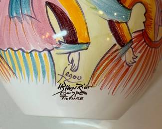 C35 - $50. T. Baladanse signed Quimper Ware. Measures 5" tall x 6" wide.