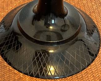 C71 - $95. PAIR of Table Lamps. Measures 32.5" tall. Shades are both in good condition. Heavy metal bases marked Made in India.