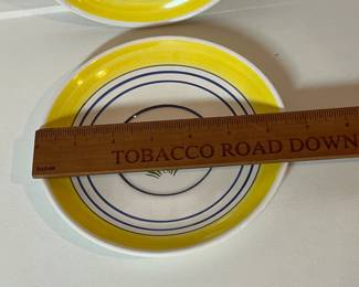 C14 - $250 SET. Includes 2 - 10" Dinner Plates. Cream & Sugar. 2 Coffee/Tea Cups 4" x 2.5". 2 Saucers 6.5". Teapot 9.75" x 7.5" tall.