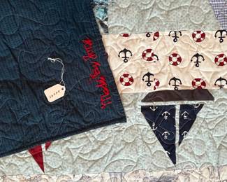 Q5 - $100. Like New Sailboat Quilt. Measures 62" x 97" (twin size)
