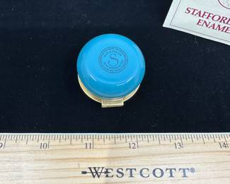 J1 - $60. Staffordshire Enamels Tooth Fairy Trinket Box