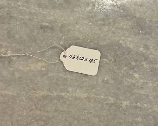 C104 - $45. Target "Accent Table". Measures 46" wide x 12" deep x 18.5" tall. Marble / Stone top with wood frame. Would be great for plants!