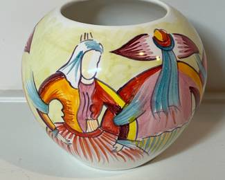 C35 - $50. T. Baladanse signed Quimper Ware. Measures 5" tall x 6" wide.