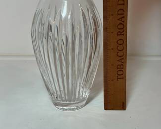 C28 - $25. Waterford Vase. Measures 7" tall x 4.5" wide.