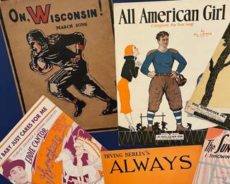 C64 - $50. Framed Sheet Music Covers. Measures 39.5" x 34.5" framed.