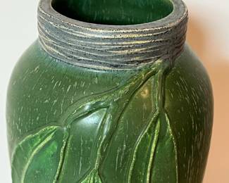 C37 - $175. Ephraim "Pacific Eucalyptus" Vase. Measures 11.75" tall x 5" at the widest point. Signed by Kevin Hicks. (Released in 2000 retired in 2004. 419 created)