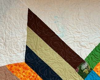 Q11 - $100. Like New Quilt. Measures 63.5" x 63.5" (throw / lap size)