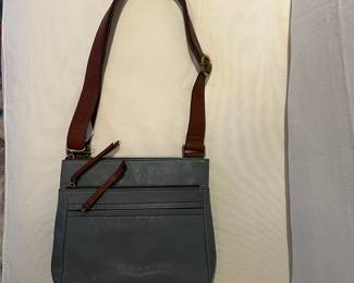 C66 - $20. Fossil Crossbody Bag. Measures 10" x 9" + Handle.