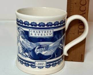 C23 - $100 - 9 Mugs. Mason's Crabtree & Evelyn Annual Mugs. 1995, 2001, 2002, 2003, 2005, 2006, 2007, 2008, 2009.