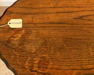 C74 - $75. Single Oval Side Table with Barley Twist Legs. Measures 23.5" x 16" x 28.5" tall. Does have some water rings on the top but sturdy.