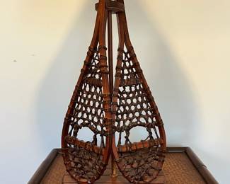 C72 - $45. Snow Shoe Single Table Lamp. Measures 31" tall. Shade is in good condition.