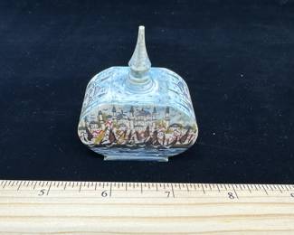 J14 - $50. Carved Bone & Hand Painted Perfume Bottle