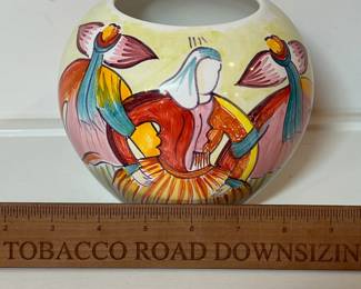 C35 - $50. T. Baladanse signed Quimper Ware. Measures 5" tall x 6" wide.