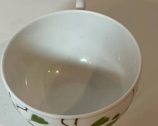 C42 - $75. Raynaud Limoges "Verdures" by Christian Tortu Tea Cup & Saucer.
