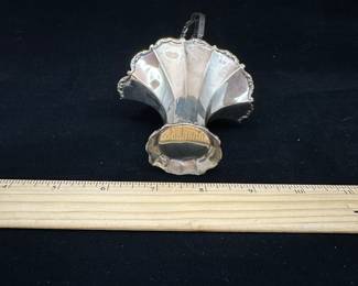 J33 - $120. English Sterling Small Basket. Weighs 41.6 grams.