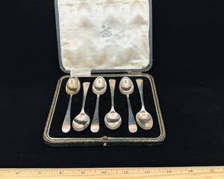 J32 - $120. English Sterling Teaspoons. Weighs 66 grams.