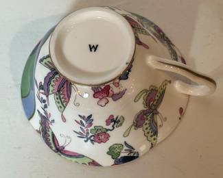 C39 - $40. Wedgwood Butterfly Bloom Tea Cup & Saucer