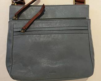 C66 - $20. Fossil Crossbody Bag. Measures 10" x 9" + Handle.