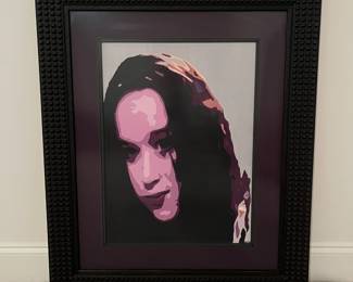 C92 - $50. Framed art. Measures 29.5" x 35.5".