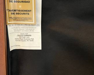 C80 - $250. "Calico Corners" Brand Upholstered Ottoman. Measures 28.5" x 21.25" x 16" tall. Upholstery is in very good condition.