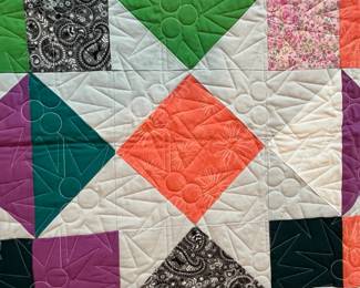 Q1 - $125. Beautiful - NEW Lap Quilt. Measures 61" x 69.5".