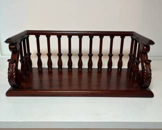 C21 - $50 set of 3. Librasco Mahogany Bookshelf with a Galleried Back & Sides. Measures 16.5"long x 7.75" deep x 6.5" tall.