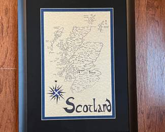 C52 - $25. "Scotland" Framed Print. Measures 18.5" x 24.5".
