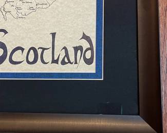 C52 - $25. "Scotland" Framed Print. Measures 18.5" x 24.5".