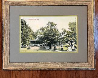 C60 - $30. At Muskego Lake, Wisconsin Print. Measures 23" x 21" framed.