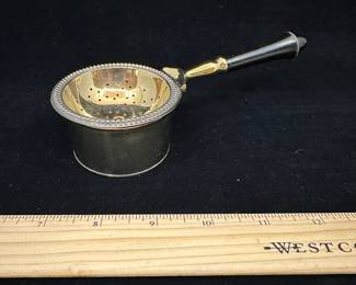 J39 - $20. English Tea Strainer with wooden handle.